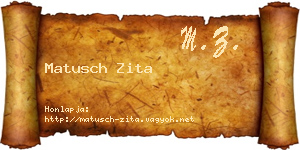Matusch Zita névjegykártya
